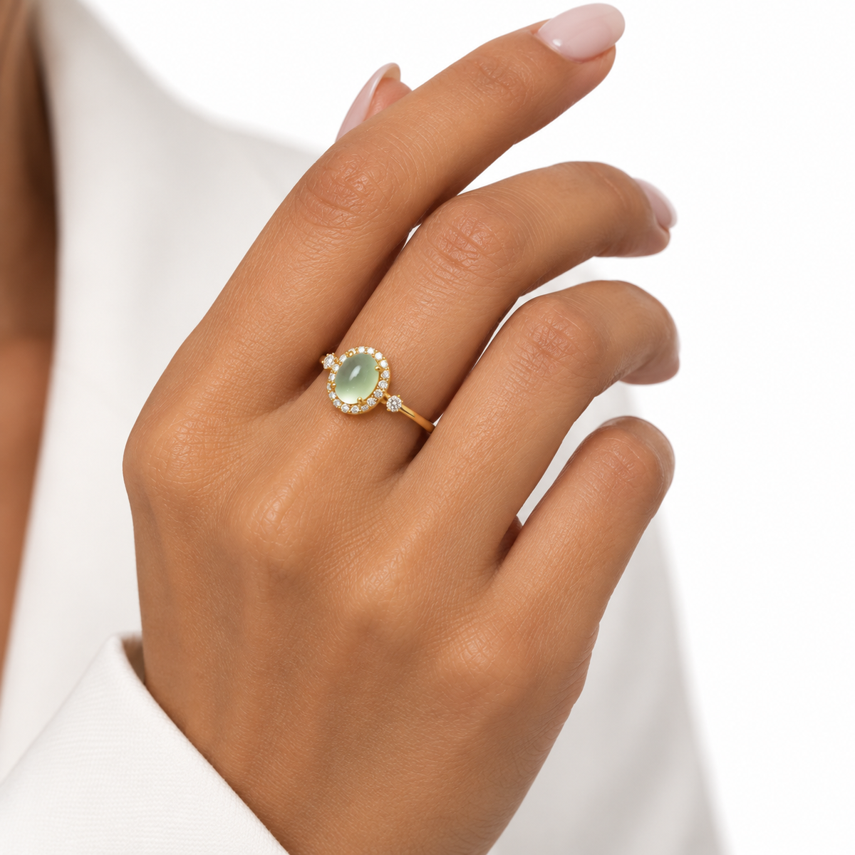 Nuba Jade Oval Signature Ring