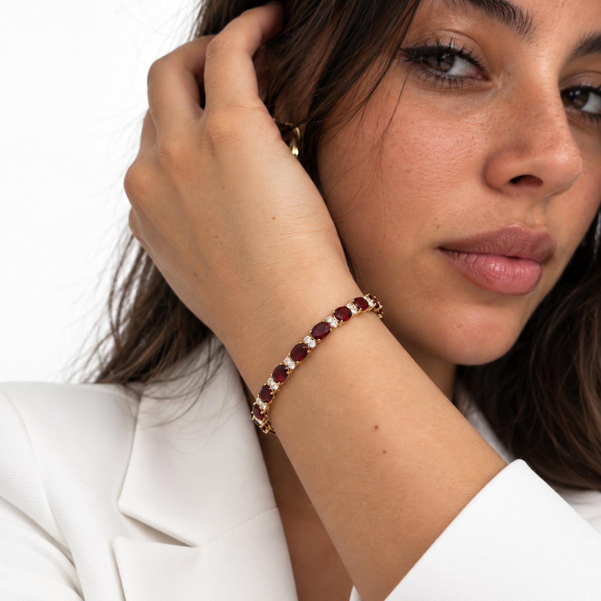 Nuba Natural Ruby Gemstone Bracelet