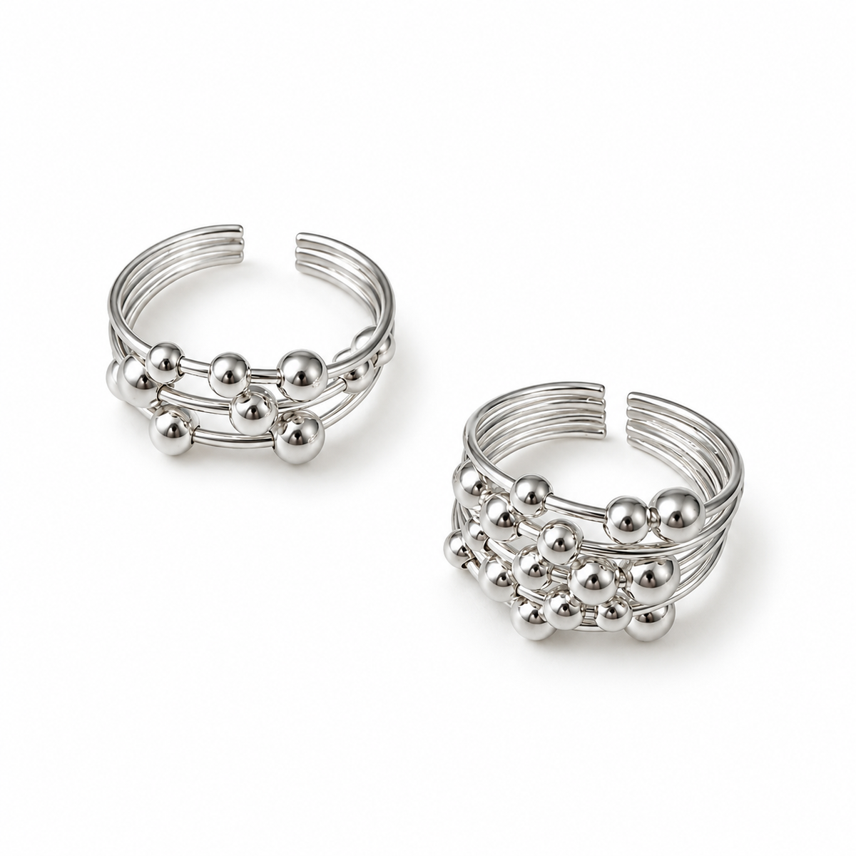 Nuba Double-Layer Geometric Ring