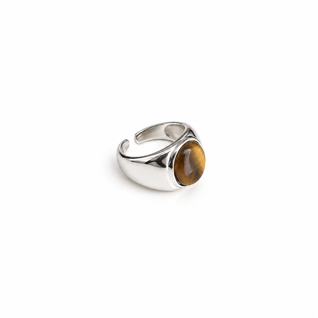 Nuba Tiger Eye Silver Ring