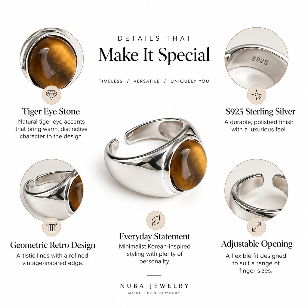 Nuba Tiger Eye Silver Ring