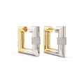 Nuba Square Zircon Hoop Earrings