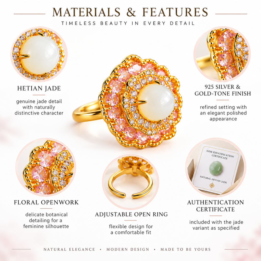 Nuba Jade Bloom Signature Ring