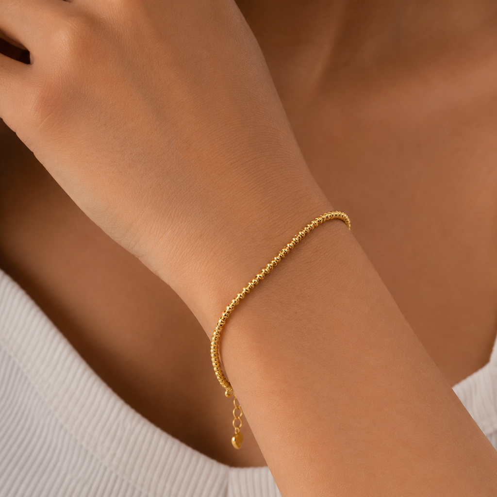 Nuba 18K Gold Bead Bracelet