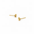 Nuba Heart Gold Stud Earrings