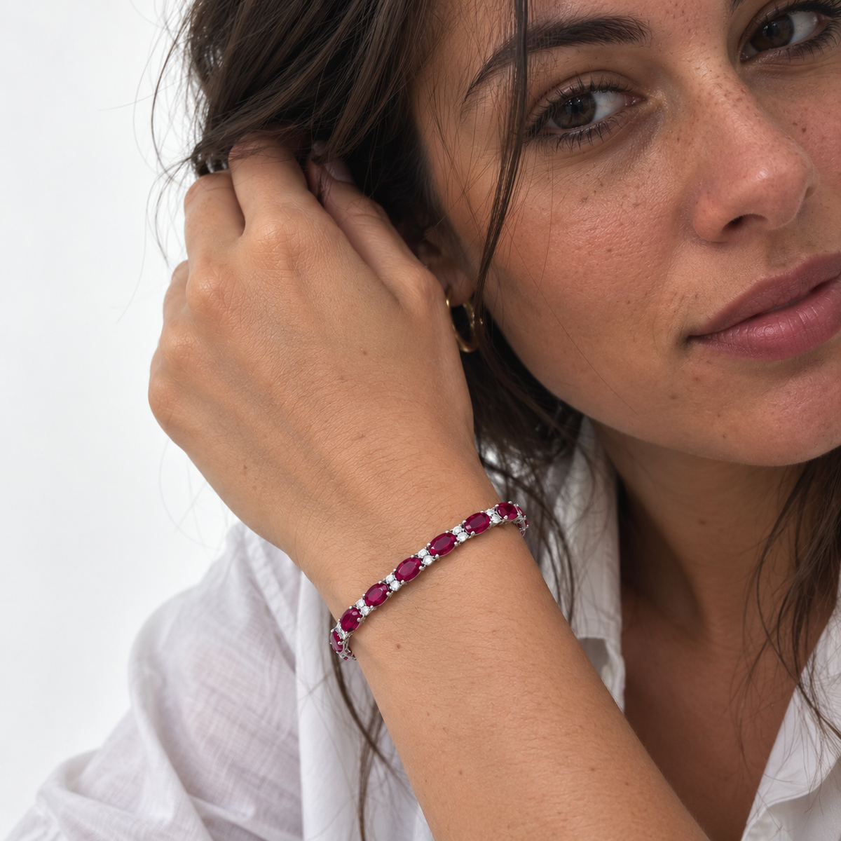 Nuba Natural Ruby Gemstone Bracelet