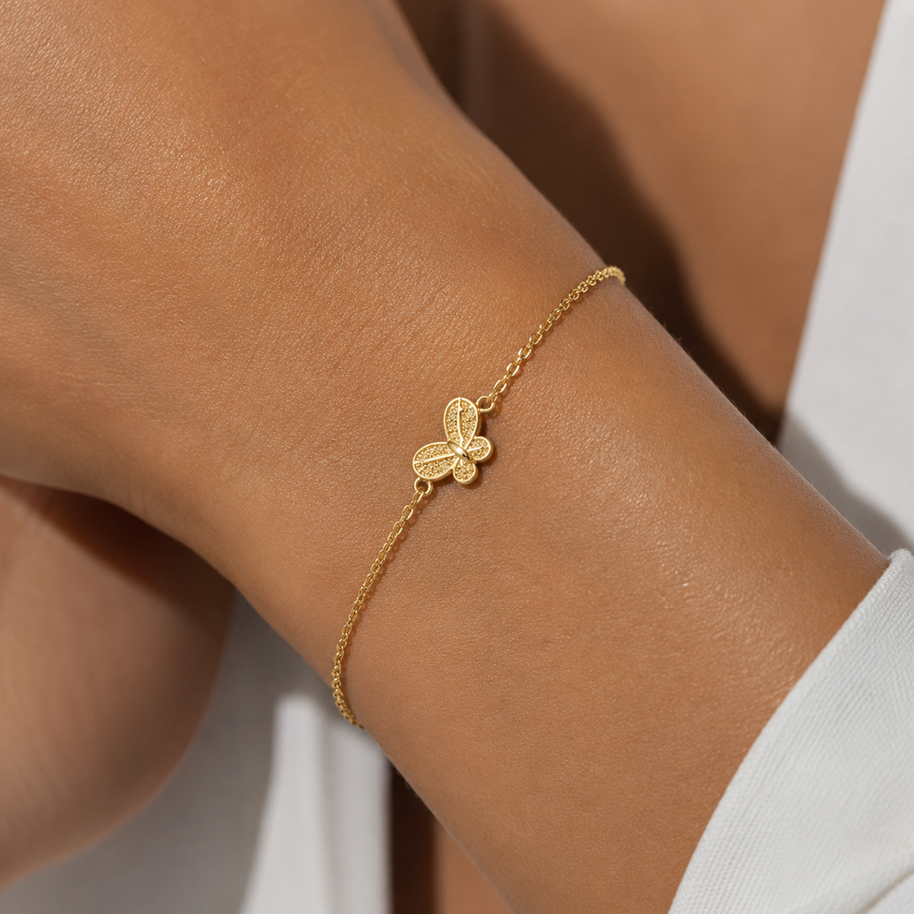 Nuba Butterfly Gold Bracelet