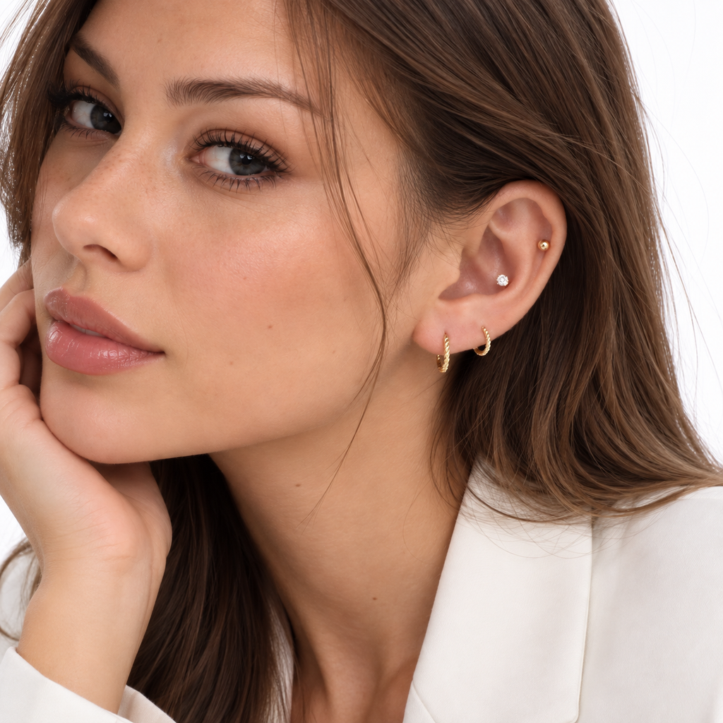 Nuba 10K Gold Hoop Earrings