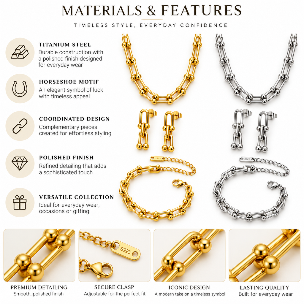 Nuba Horseshoe Jewellery Set