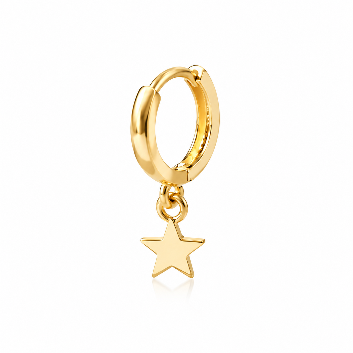 Nuba Star Drop Hoop Earrings