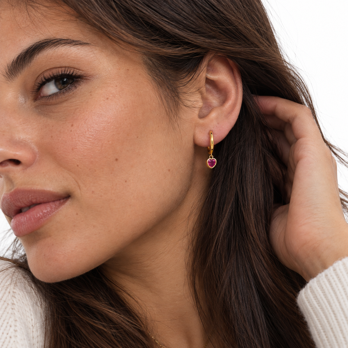 Nuba Heart Zircon Earrings