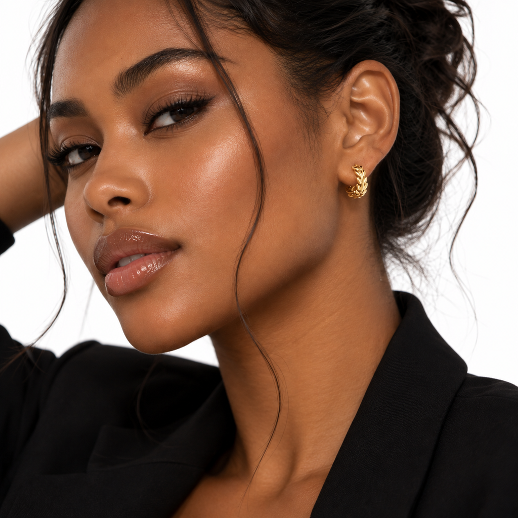 Nuba Leaf & Wheat Earrings