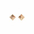 Nuba Petal & Square Gold Studs